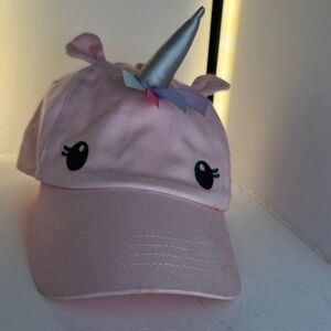 Carter's Pink Unicorn Cap with Silver Horn